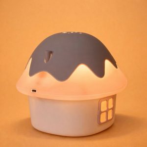 Cute Unicorn Mushroom House LED Night Lamp for Kids Bedroom Desk Decor