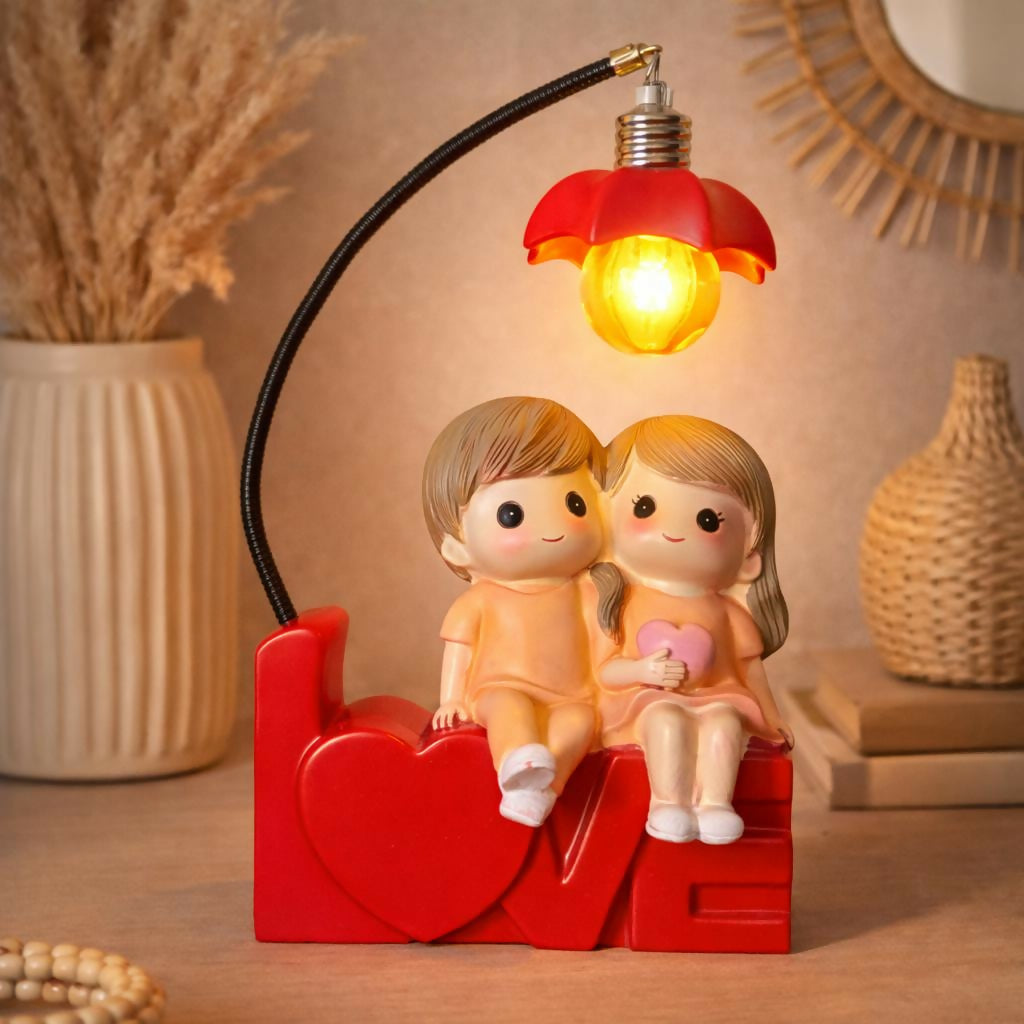Red Couple LOVE Table Lamp with Decorative Light for Bedroom & Gift Decor - Image 2