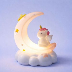 Unicorn Moon LED Night Lamp for Kids Bedroom USB Rechargeable