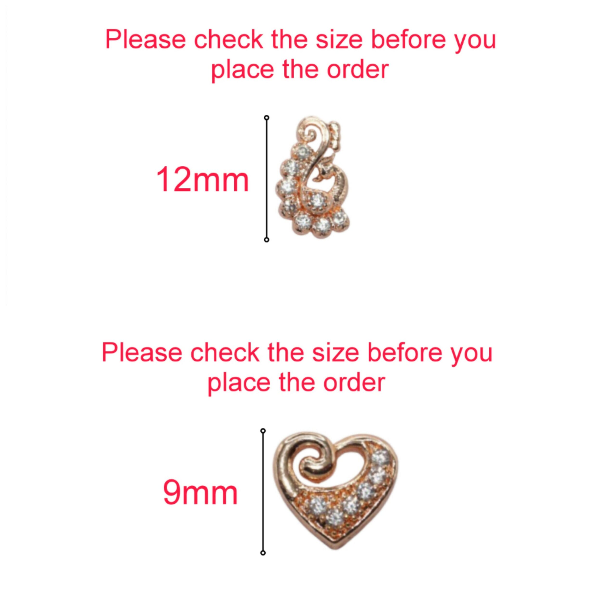 Rose Gold-Plated Peacock/Paisley Studs with AD Combo Pack of 2 for women and girls - Image 4