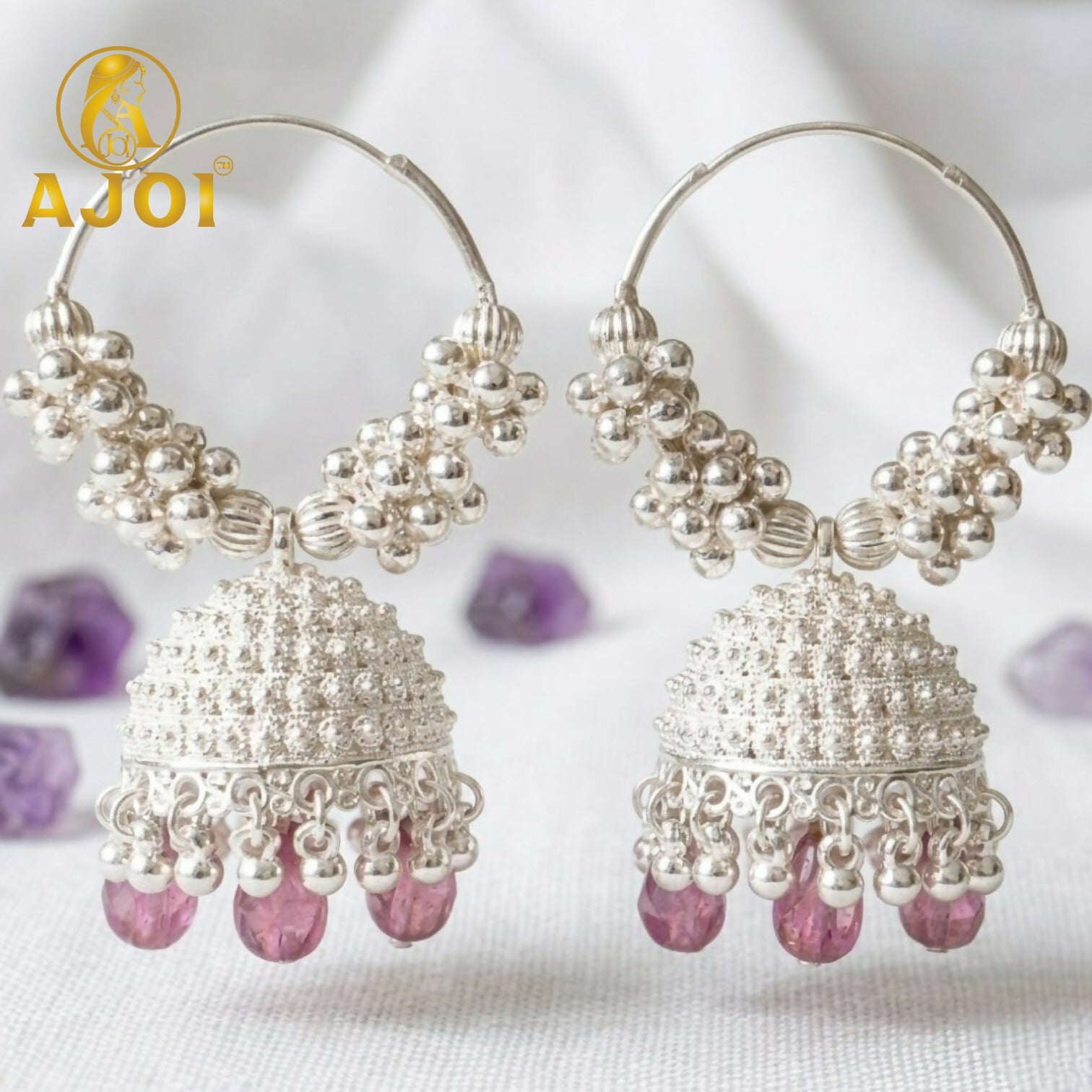 Heritage Silver with Ruby Drops