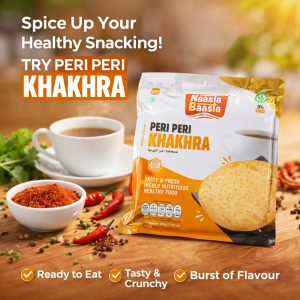 Naasta Baasta Peri Peri Khakhra Ready-to-Eat Spicy Crispy Wheat Snack (200 Gm)