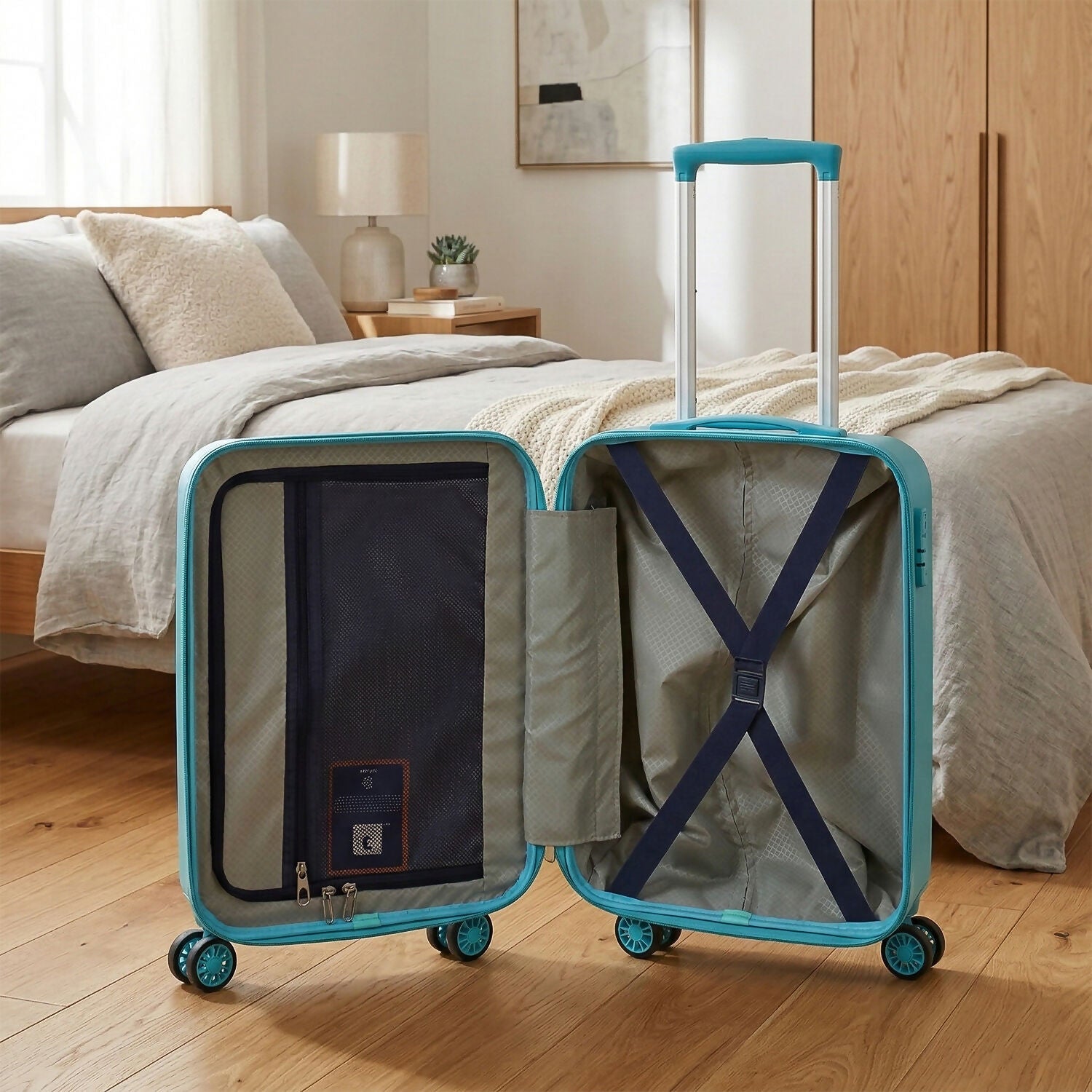 Novex Unicorn Pink Travelling Kids Trolley Bags for Girls Luggage 4 Wheels ( 18 Inch) - Image 4