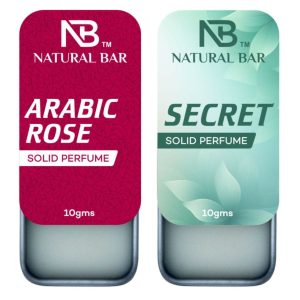 Arabic Rose And Secret Combo Solid Perfume Alcohol Free Cologne for Men & Women (1Pc/10 Gm)
