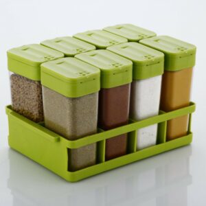 multipurpose spice rack with tray set of 8