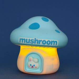 Blue Mushroom LED Desk Lamp with Pencil Sharpener & USB Charging