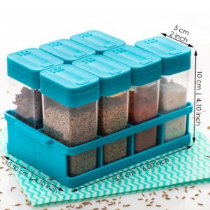 multipurpose spice rack with tray set of 8