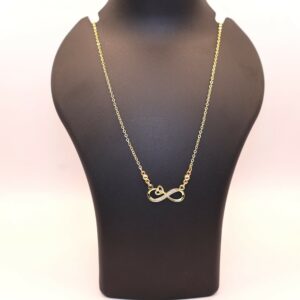 Gold Plated Heart & Infinity Necklace with AD For women and girls