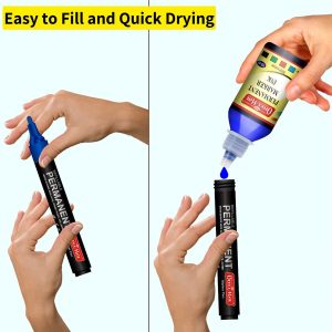 Officemate Permanent Marker Ink 100ml – Quick Dry, Bright, Long-Lasting Refill Ink