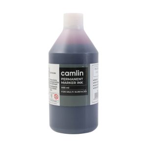 Camlin Permanent Marker Ink Red – 500 ml Refill Bottle with Free Dropper