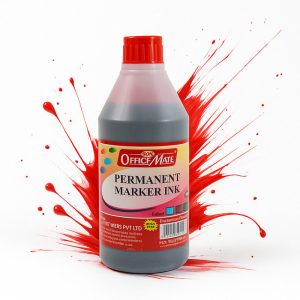 Officemate Permanent Marker Ink Refill – Red Colour (500 ml) with Dropper