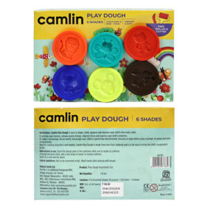 Camlin Play Dough – 6 Assorted Shades with Tools for Kids’ Creative Play