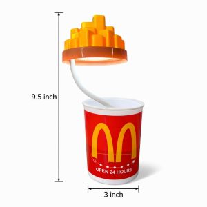 French Fries Style LED Desk Lamp with Pen Holder Flexible Study Lamp