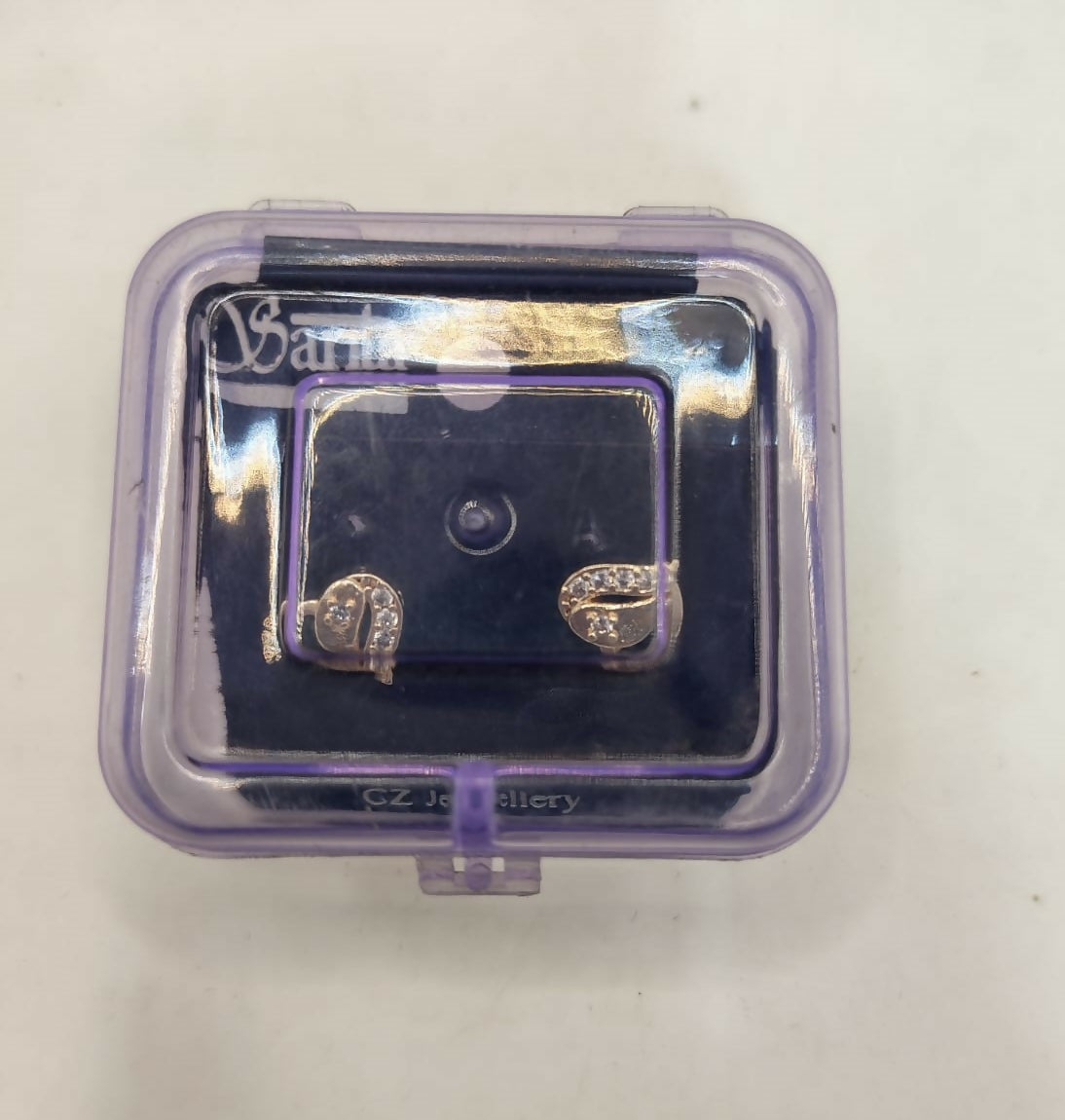 ose Gold Plated Heart & Diamond Stud Earrings for women and girls - Image 5