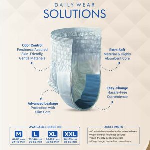 ADULT DIAPER PULL UP PANTS WITH ANTI-BACTERIAL PROPERTIES - LEAKPROOF, 10 HOURS PROTECTION
