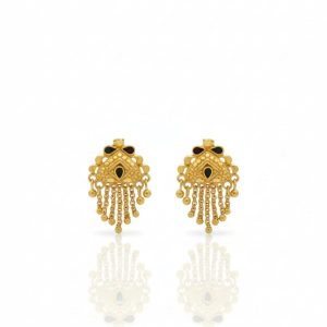5 Line Side Latkan Golden Earrings with Mina for Women & Girls – Fancy Jewellery Gift