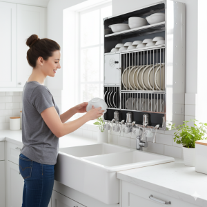 Stainless Steel Wall Mounted Kitchen Rack 7-Tier Space-Saving Organizer