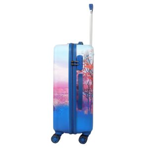 NOVEX Disney Frozen Sky Blue Travelling Kids Trolley Bags for Girls Luggage 4 Wheels ( Blue /18 Inch)