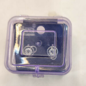 Silver Stud Earrings: Diamond-Look AD Circle Flower Design