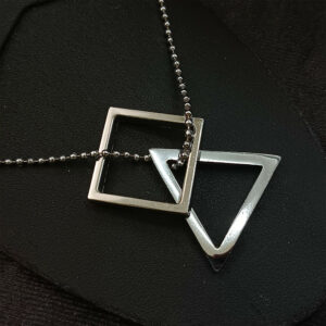Square And Triangle Chain Pendant For Men