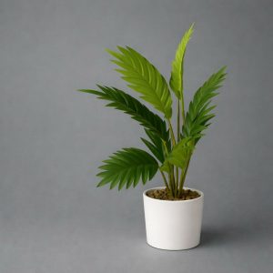 Artificial Palm Leaf Plant with Pot for Home & Office Table Décor