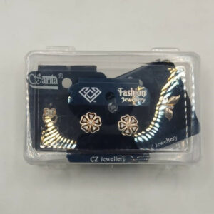 Rose Gold Plated AD Diamond Studs: Heart, Butterfly & Flower for women and girls Combo Pack of 3