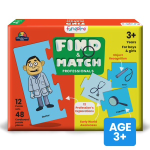 Professionals Puzzle - Ages 3+ (48 cardboard puzzle pieces) Find & Match series