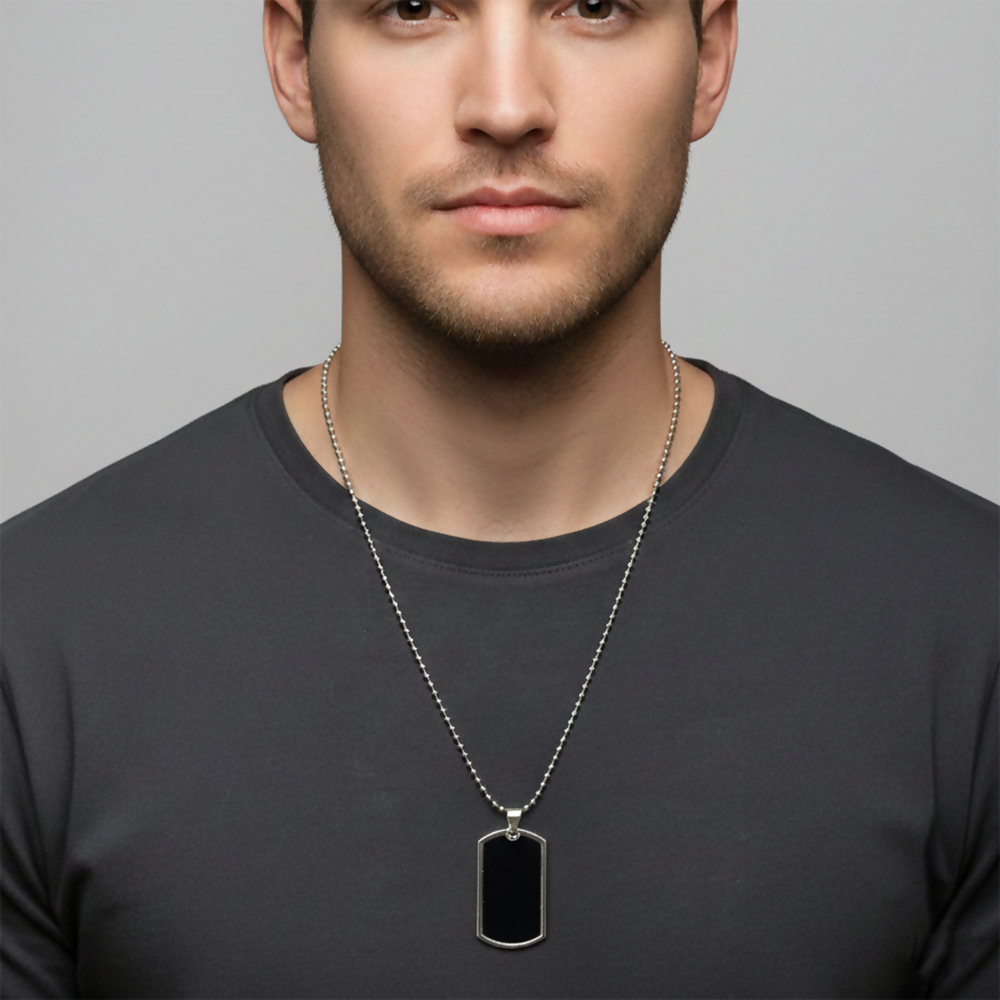 Elegant Black Shield Shape Pendant Necklace