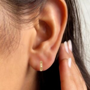 Gold AD Hoop kan ki bali Earrings Traditional & Daily Wear