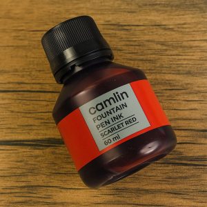 Camlin Scarlet Red Fountain Pen Ink – Smooth Flow Writing Ink (60 ml)