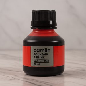 Camlin Scarlet Red Fountain Pen Ink – Smooth Flow Writing Ink (60 ml)