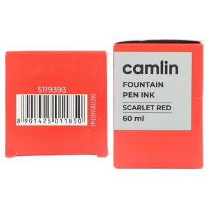 Camlin Scarlet Red Fountain Pen Ink – Smooth Flow Writing Ink (60 ml)