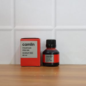 Camlin Scarlet Red Fountain Pen Ink – Smooth Flow Writing Ink (60 ml)