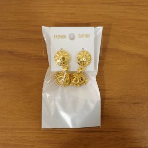 Copy of Elegant Gold Plated Floral Jhumka Earrings for Women Traditional Festive Wear
