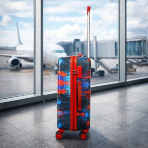 Novex Marvel Spiderman Red Kids Polycarbonate Trolley Bag for Boys Travel Luggage with 4 Spinner Wheel (18 Inch)