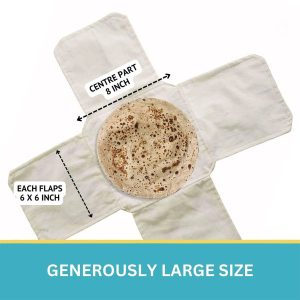 Multipurpose Cotton Roti Cloth Cover, Round Roti Cover  (51 x 51 cm, Pack of 2 )