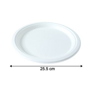 Vegnar Disposable Round Food Serving Plate (10 Pc)