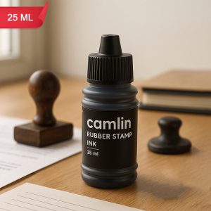 Camlin Rubber Stamp Ink Black – 25 ml Bottle for Clear & Sharp Impressions