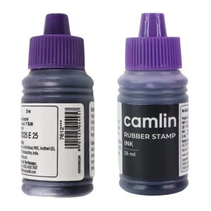 Camlin Rubber Stamp Ink – Quick-Drying Violet Ink for Clear Stamping (25 ml)