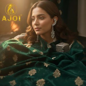 Leaf Cascade Silver Kasmiri Earrings