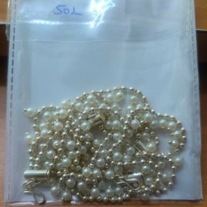 Traditional White pearl kaanchain