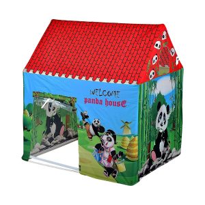 Panda Theme Foldable Kids Play Tent House with Cartoon Print for Indoor & Outdoor Play