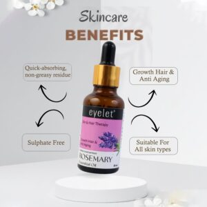 Eyelet Rosemary Essential Oil for Hair Growth Support & Scalp Refreshment – 30ML