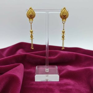 Long Chain Beads Golden Earrings for Women & Girls – Traditional Fancy Jewellery Gift