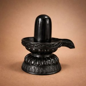 Shivling Shiva Lingam Idol with Om Symbol for Temple & Home Decor