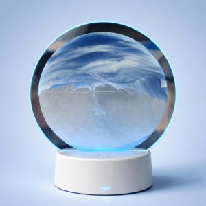 LED Round Sand Art Lamp | Relaxing Desktop Night Light Home Décor Gift