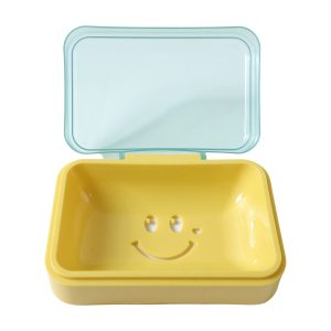Cute Smiley Design Plastic Soap Case (1 Pc)