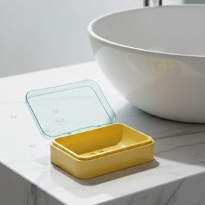 Cute Smiley Design Plastic Soap Case (1 Pc)