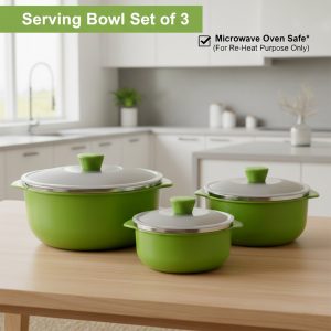 Signature Multipurpose Kitchen Serving Bowl (1000ML,1400ML,2200ML,3 Pc Set)