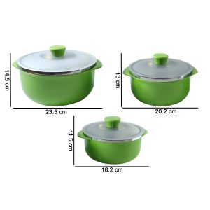 Signature Multipurpose Kitchen Serving Bowl (1000ML,1400ML,2200ML,3 Pc Set)